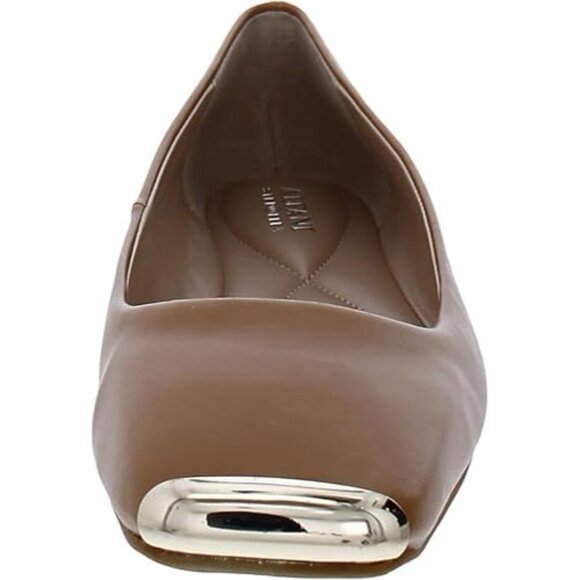 ALFANI Womens Padded Metallic Neptoon Square Toe Ballet Flats Brown Size 7M - Picture 2 of 5